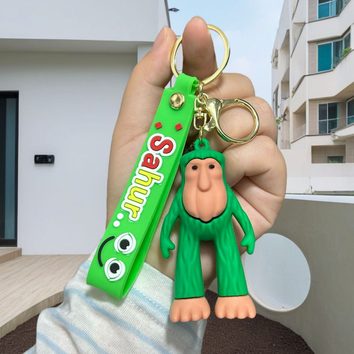 Wholesale Doll keychain funny abstract stick man shark small pendant