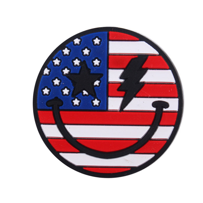 Wholesale of 3PCS/PACK American Independence Day Silicone Beads JDC-BDS-BaoQin025