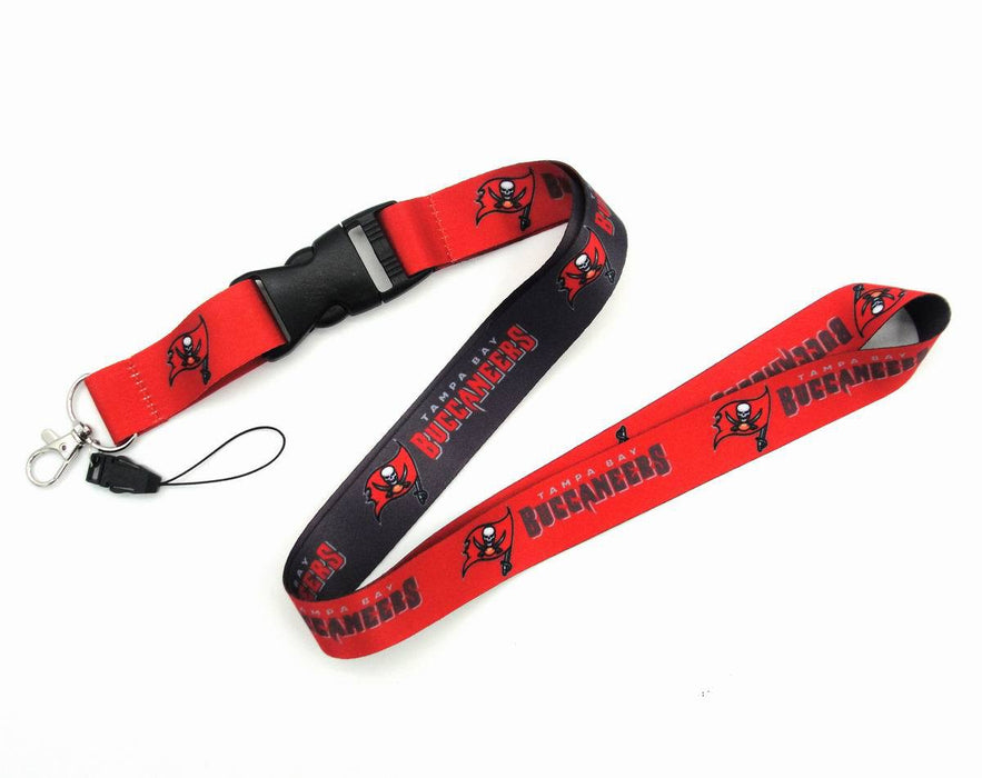 Wholesale Heat transfer rugby team lanyard club/ badge/ key/ work permit/ mobile phone sling buckle lanyard