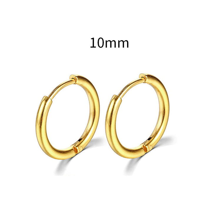 Wholesale Hot Selling Stainless Steel Earrings New Round Earrings for Men European and American Body Piercing Accessories JDC-ES-YaChen010