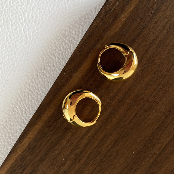 Wholesale circle earrings female silver needle ear buckle metal earrings