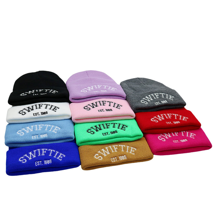Wholesale Winter Acrylic Embroidery 1989 Letter Woolen Hat JDC-FH-HAIP001