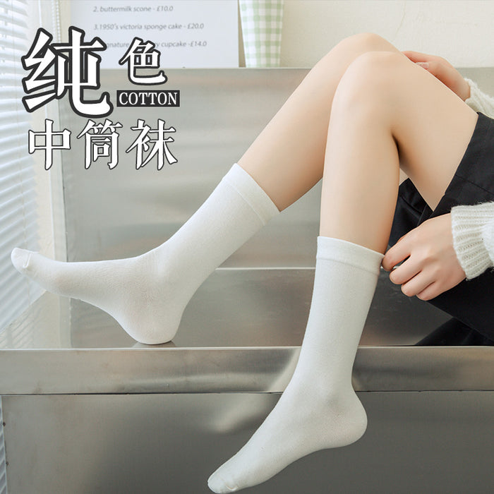 Wholesale Socks, mid tube socks, solid color pile socks, boneless socks