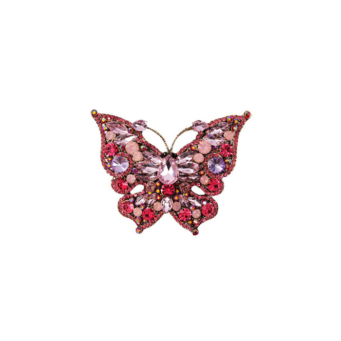 Wholesale Crystal Diamond Butterfly Brooch Badge Pin Clothing Brooch