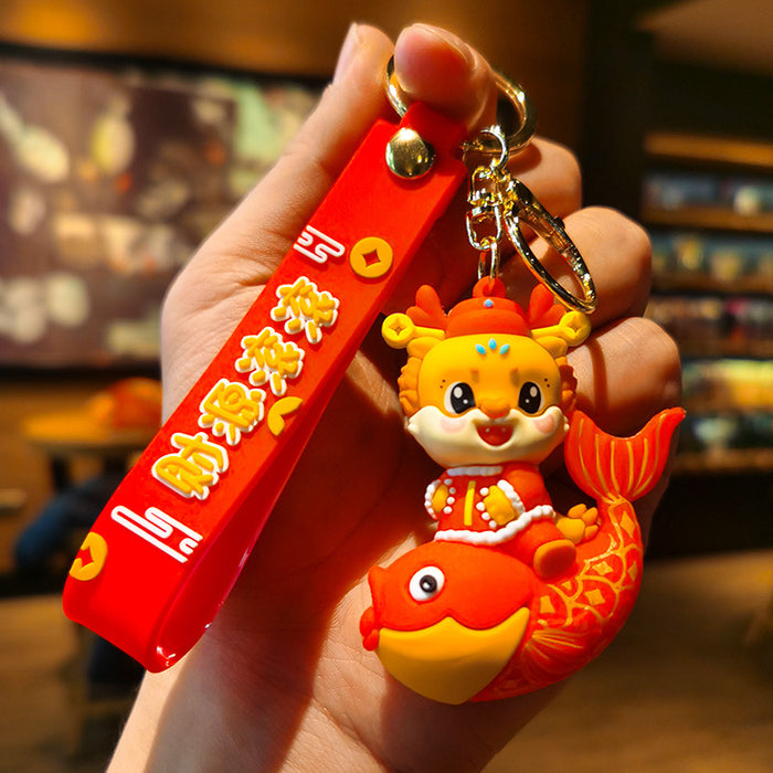 Wholesale Rubber Cartoon Doll Keychain JDC-KC-Tingm192