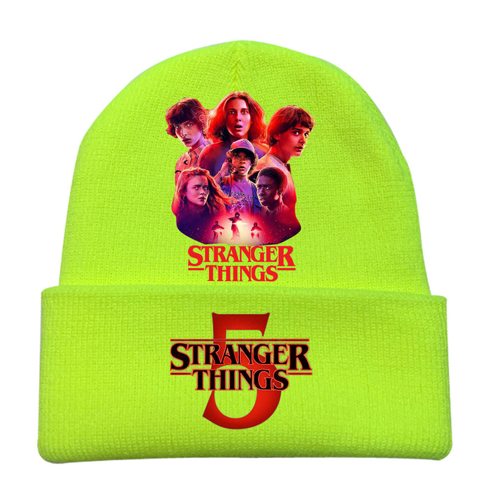 Wholesale Fashionable printed knitted hats outdoor warm hats