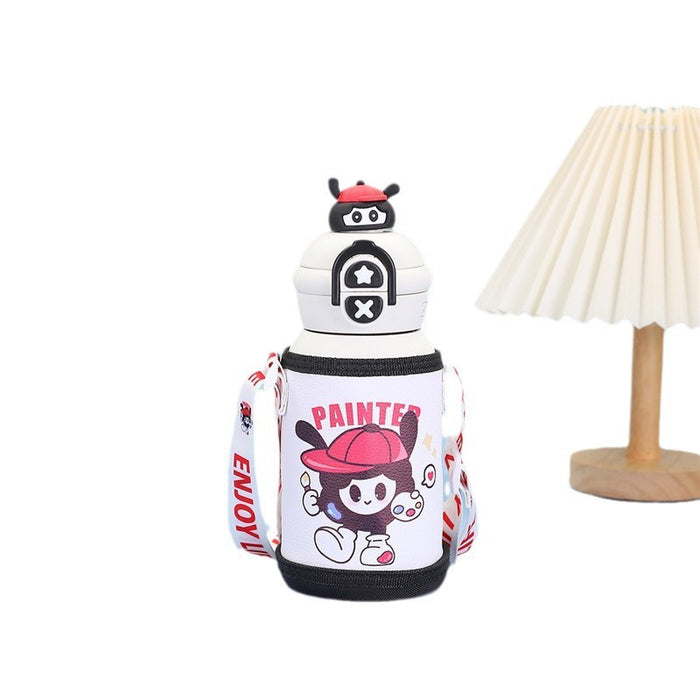 Wholesale Children' s thermos cup stainless steel double drinking pipette cup cute kindergarten baby special cup