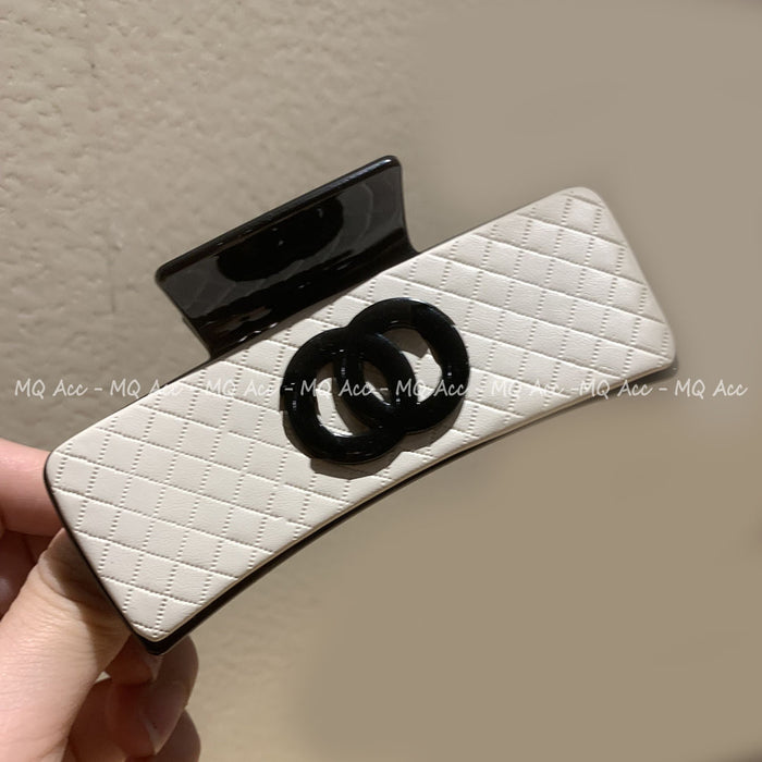 Wholesale Hairpin Leather Grab Clip Grab Clip Advanced Sense Square Shark Clip