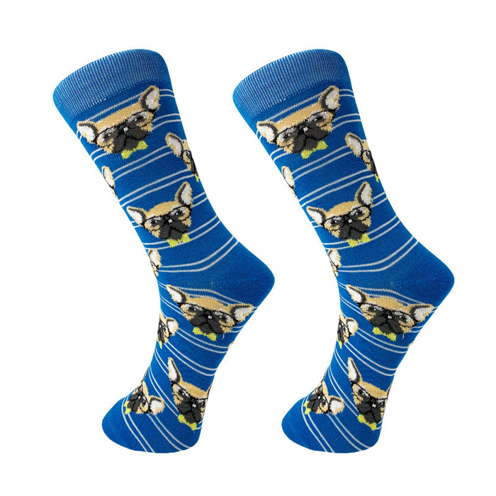 Wholesale Animal Series Cartoon Men's Middle Socks JDC-SK-YiYan079