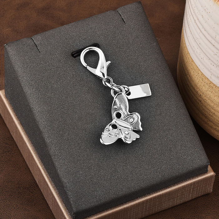 Wholesale Car key pendant high sense bag accessories gold color bear cherry four-leaf clover butterfly schoolbag jewelry