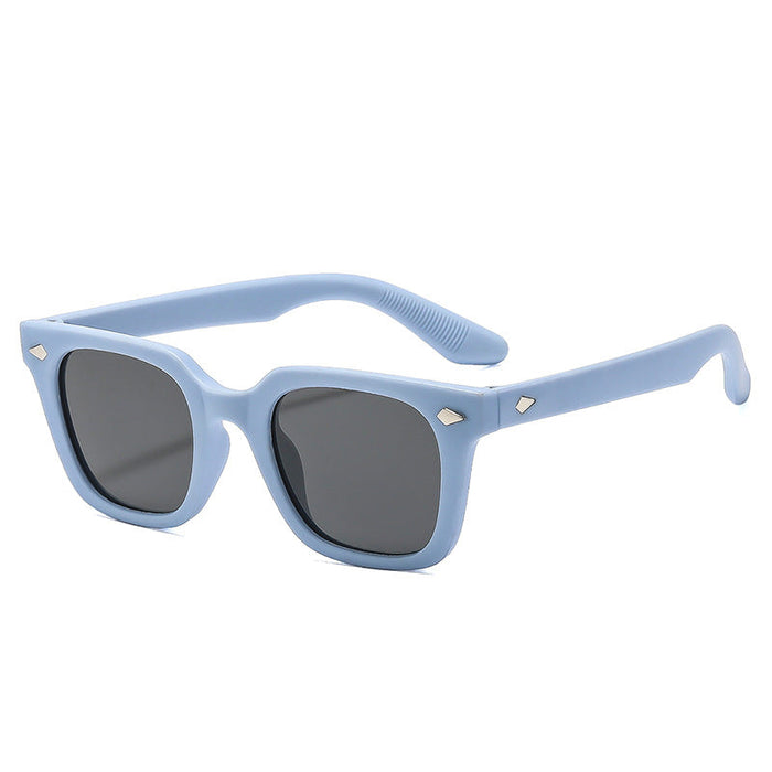 Wholesale Children' s Square Silicone Sunglasses UV400 Trendy Outdoor Fashion Accessory
