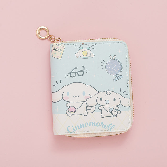 Wholesale Cute PU printed short zippered children' s wallet