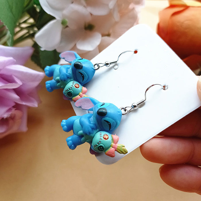 Wholesale Cute Cartoon Resin Earrings JDC-ES-Xiaox010