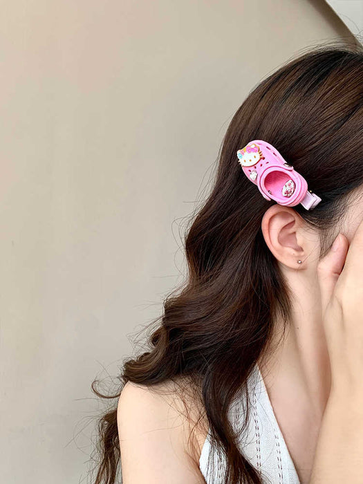 Wholesale Cartoon Cat Slippers with Diamonds, Hairpins, Versatile Hair Accessories