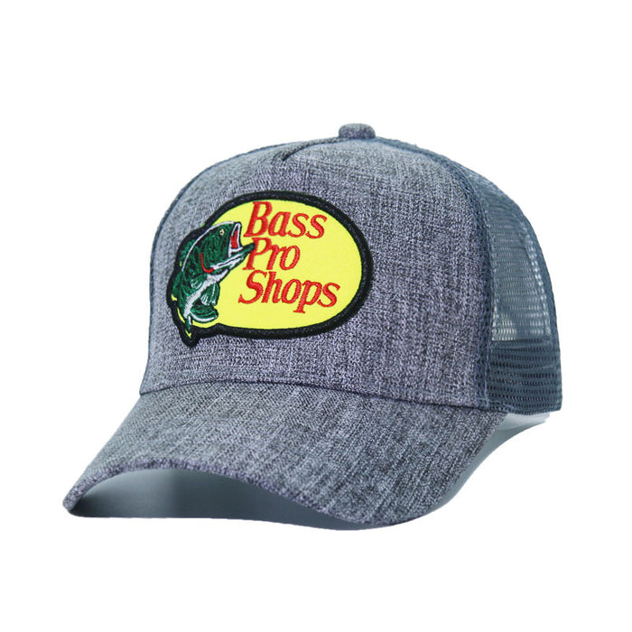 Wholesale Bass fish embroidery baseball cap summer breathable men's and women's sunshade cap patch sun hat