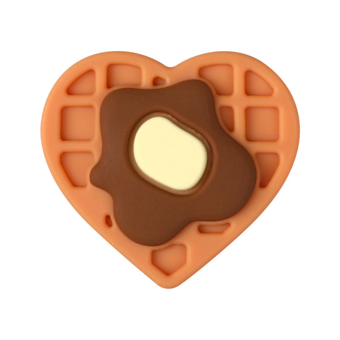 Wholesale 20pcs Simulation biscuit silicone beads European and American bracelet jewelry loose beads vanilla flavor silicone beads DIY beads