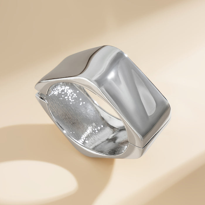 Wholesale  jewelry exaggerated style geometric bracelet personality simple concave-convex ring