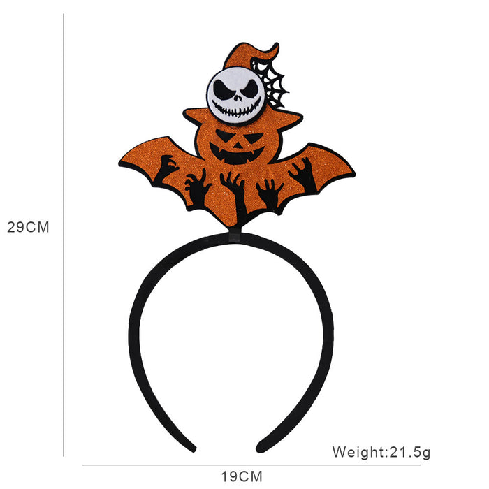 Wholesale Headband With  Bat And Pumpkin Decor Chic Party Prop Hair Accessory