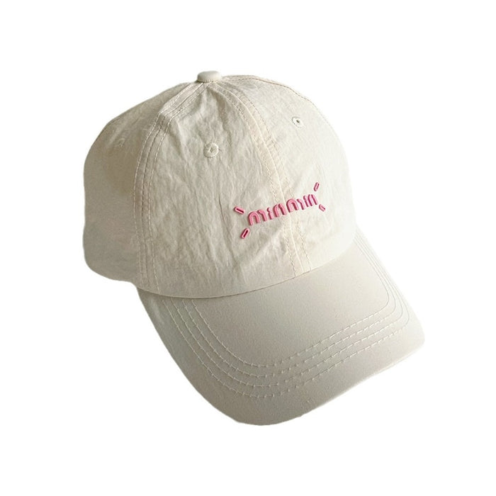 Wholesale Lightweight and breathable letter children's baseball cap, quick drying waterproof duckbill cap, girls' sun protection hat