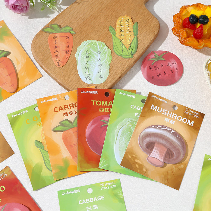 Wholesale Creative Cartoon Cute Vegetable Sticky Notes