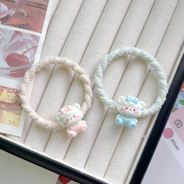 Wholesale Bow Cat Cute Hair Ring Girls' Heart Hair Accessories Cartoon Rubber