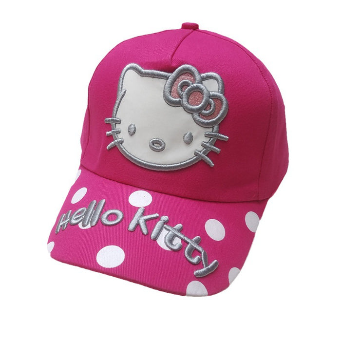 Wholesale Children's embroidered baseball cap, cute cartoon cat duckbill cap, children's sun protection and sunshade hat