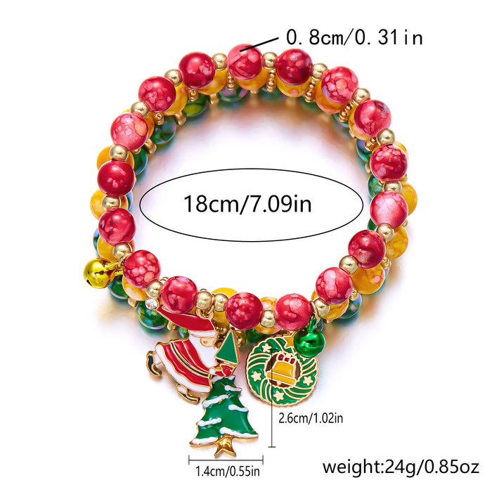 Wholesale Christmas Color Beaded Bracelet suit Christmas Tree  Christmas Gift Box All-match Design Bracelet