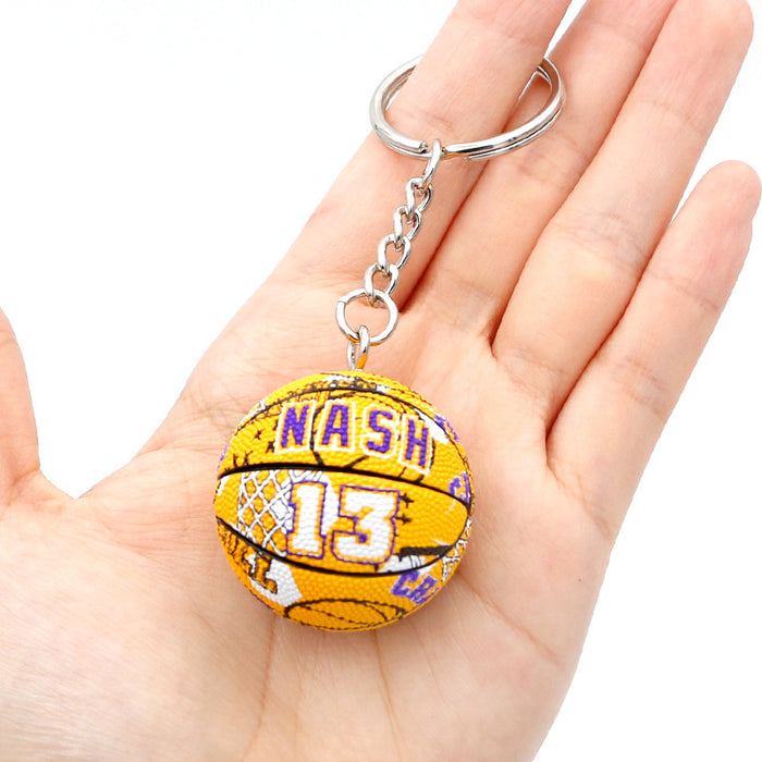 Wholesale PVC Mini Basketball Keychains JDC-KC-QLPing001