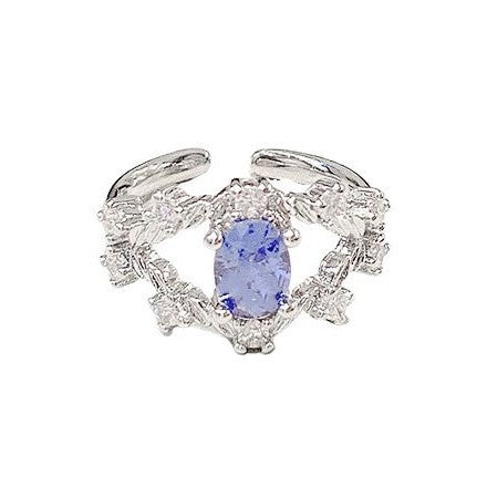 Wholesale Small niche design with micro inlaid color zirconium opening ring, exquisite, light luxury, fashionable and versatile