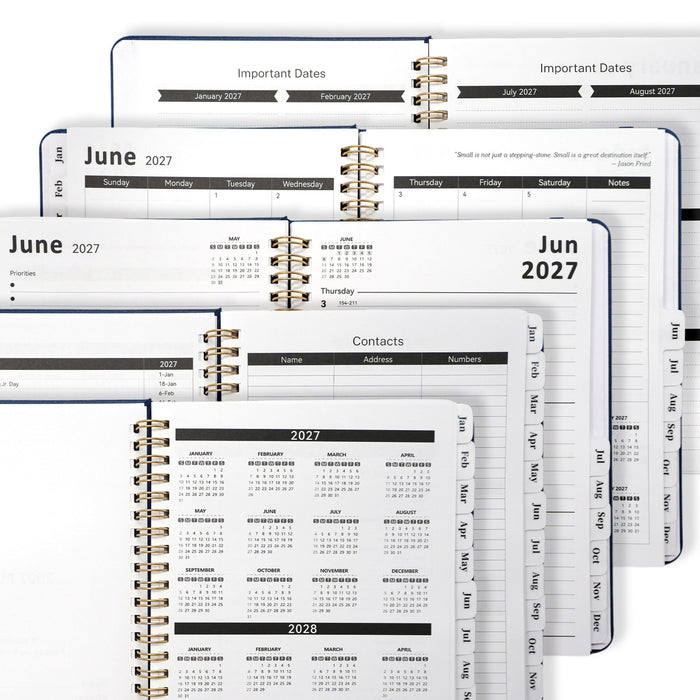 Wholesale Boutique A5 Spiral Planner Notebook 100-200 Pages Customizable Weekly Layout