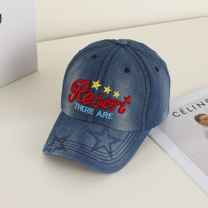 Wholesale Cowboy hat, casual duckbill hat, sun visor hat, embroidered letter versatile hat