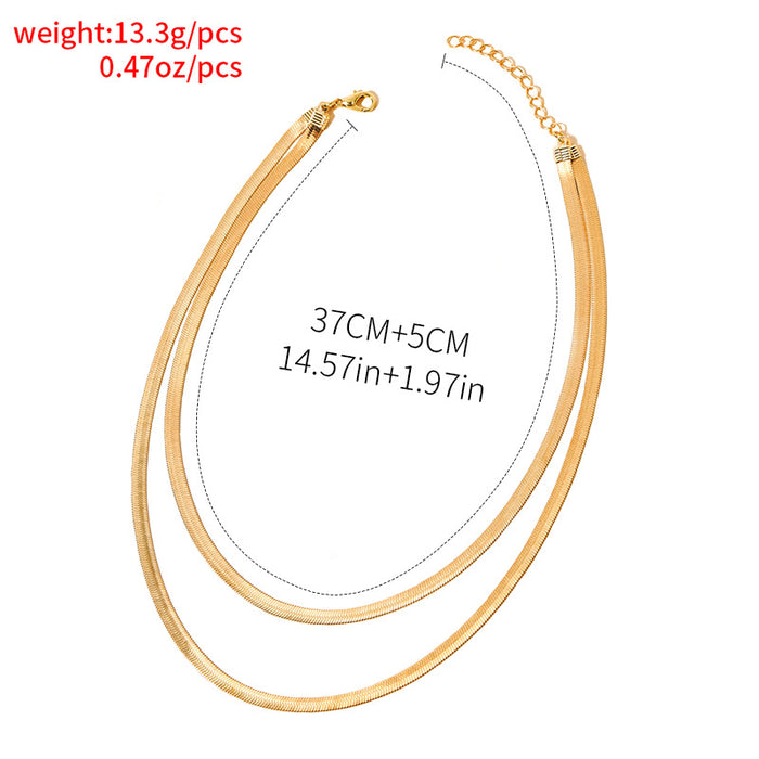 Wholesale Fashion accessories, personalized couple, simple alloy, multi-layer necklace