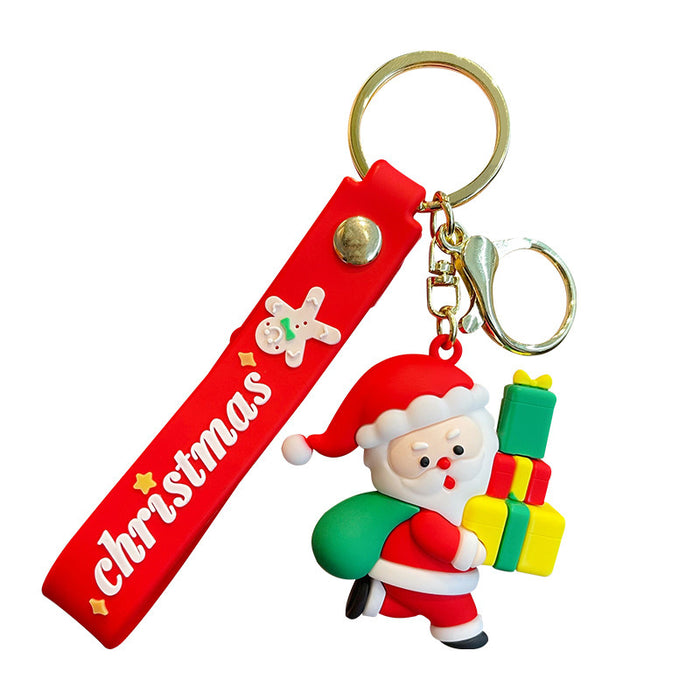 Wholesale Christmas Silicone Cartoon Doll Keychain JDC-KC-MingT217