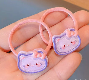 Wholesale Glittery glow-in-the-dark cute princess beaded hair tie