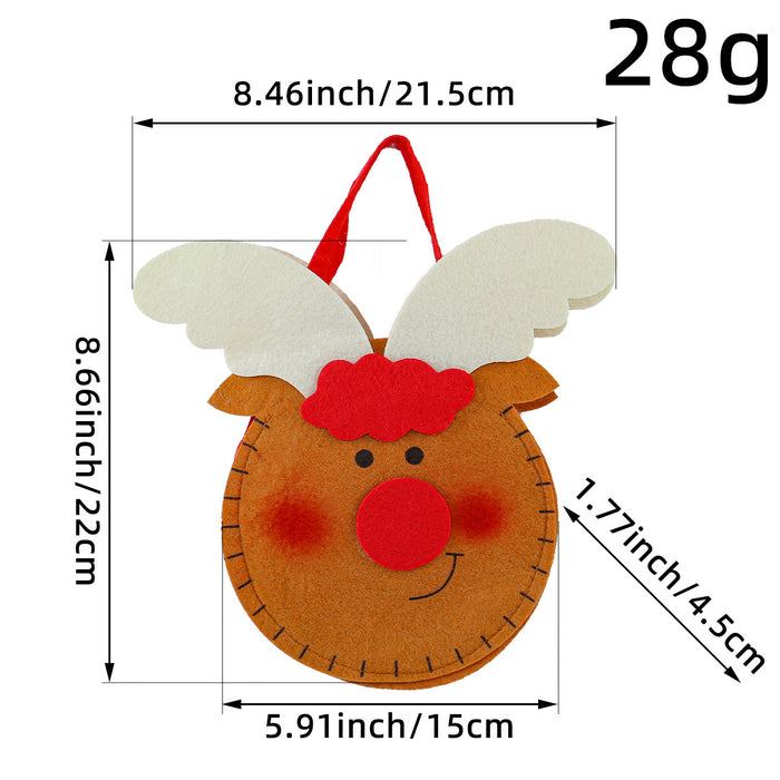 Wholesale Christmas Decorations Non-Woven Handbag Gift New Gift Bag  Candy Apple Christmas Tree Bell