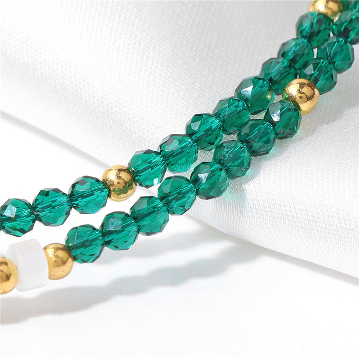 Wholesale 3m man made crystal bead necklace with pearl pendant