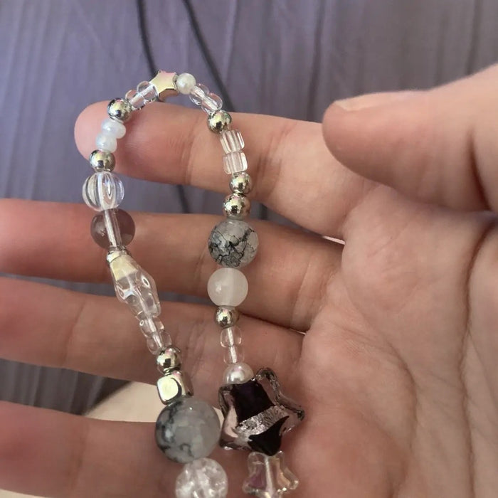 Wholesale Mobile Phone Accessories Pendant Pearl Cat's Eye Five-Pointed Star Crystal Bag Pendant