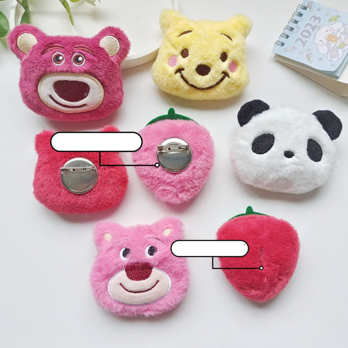 Wholesale Cute cartoon plush panda dolls,  brooches,  bags,  slippers,  accessories