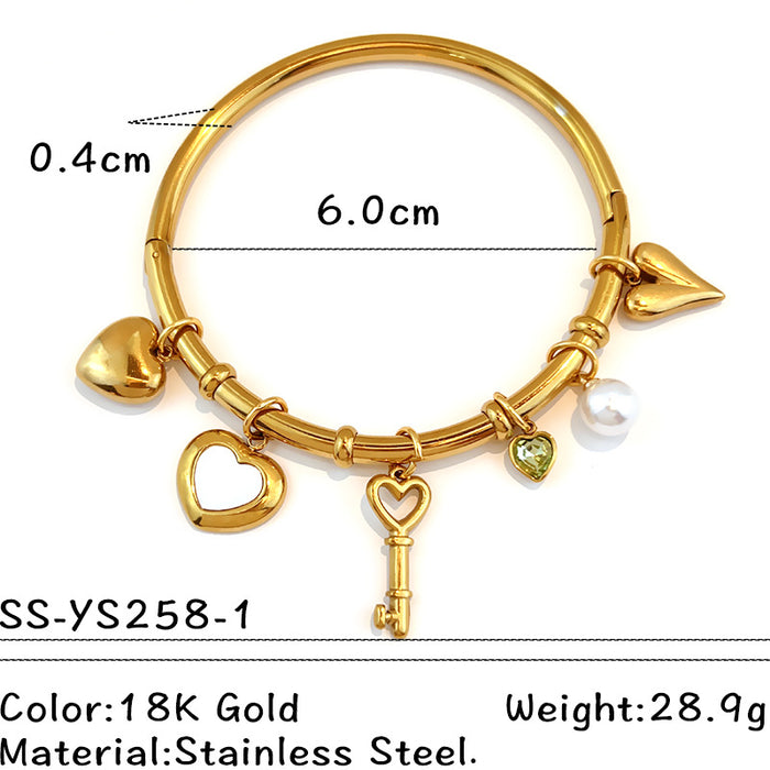 Wholesale stainless steel open cuff stackable bracelet