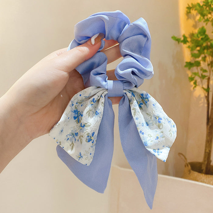 Wholesale Satin Bow Hair Band Hair Scrunchies JDC-HS-Yika005