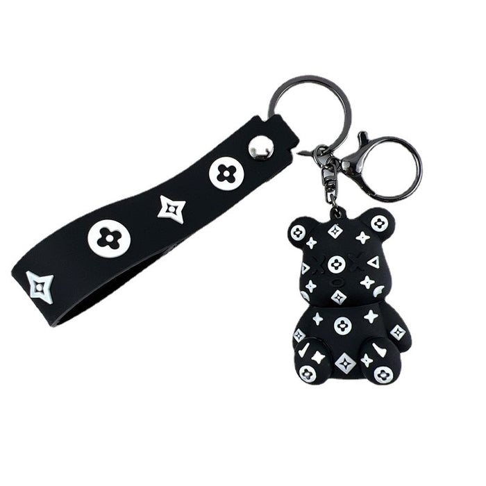 Wholesale Resin Creative Graffiti Violent Bear Keychain JDC-KC-Shanm003