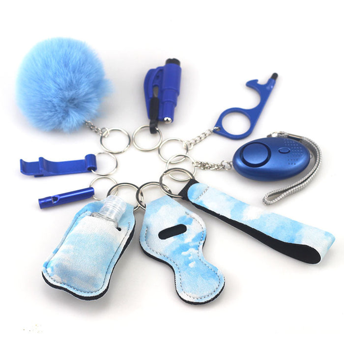 Wholesale Diving Fabric 10-piece Metal Keychain JDC-KC-TouMS001