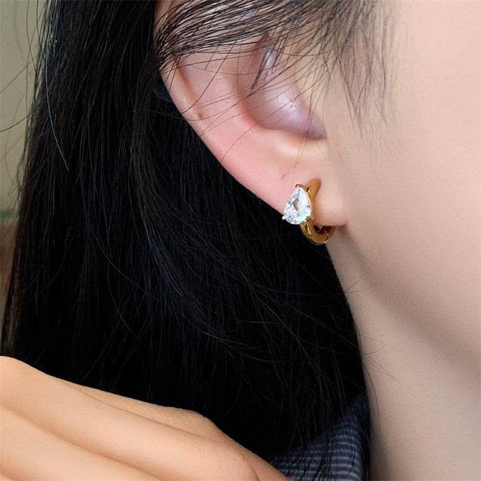 Wholesale  Clip  Water Drop Drill Painless Ear Clip  Ear Holes Adjustable Ear Clip Women's Earrings
