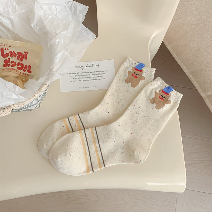 Wholesale Cartoon socks, cute mid tube cotton socks