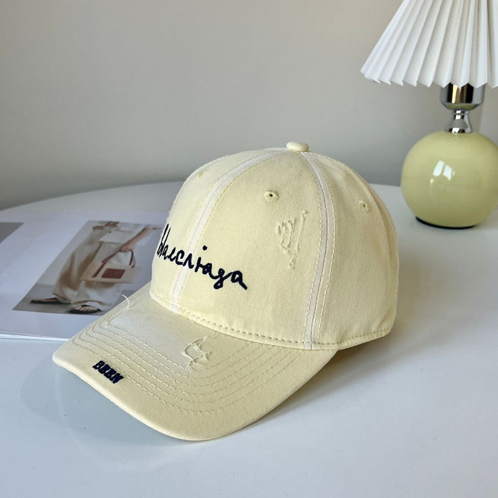 Wholesale New versatile baseball cap with enlarged and deepened high-end feel, perforated soft top duckbill cap, thin design