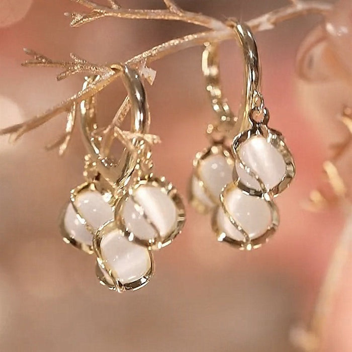 Wholesale Silver needle lily of the valley flower earrings, versatile and elegant earrings