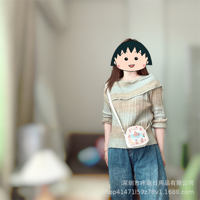 Wholesale Cloth Crossbody Bag Semicircle Shoulder Bag Children' s Small Backpack Shoulder Bag  Capybara Crossbody Bag