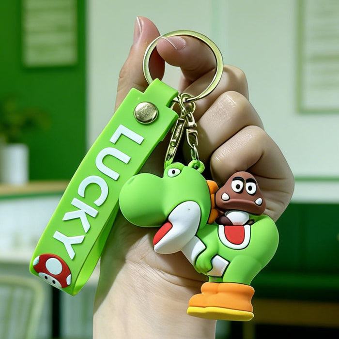 Wholesale Silicone PVC Keychain Skateboard Cartoon Design Bag Charm Gift MOQ≥2