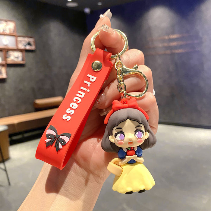 Wholesale Cartoon Princess Silicone Keychain Decorative Bag Charm MOQ≥2