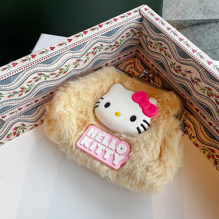 Wholesale Cute cartoon cat wallet girly cute new product new plush storage wallet
